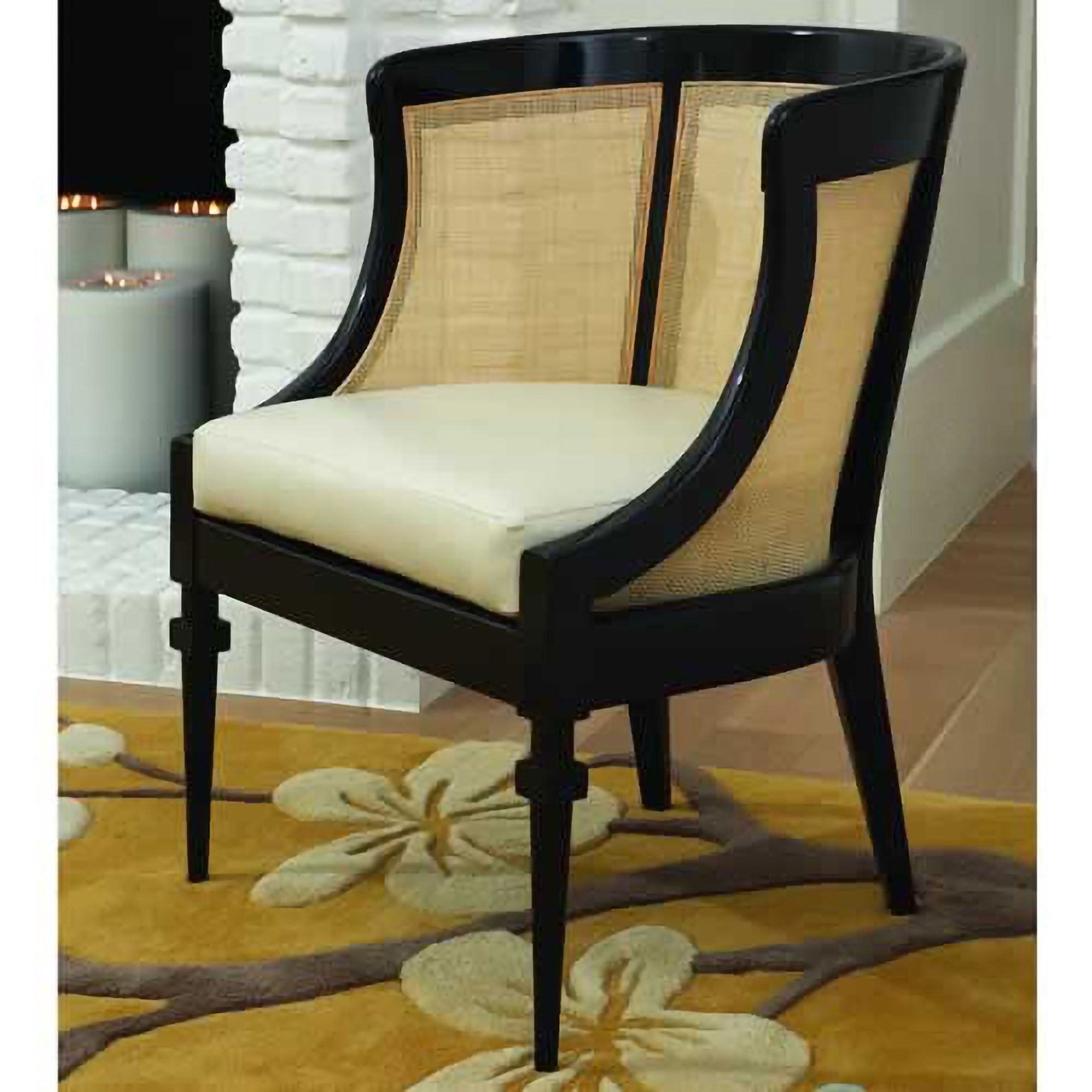Cane and black chair sales