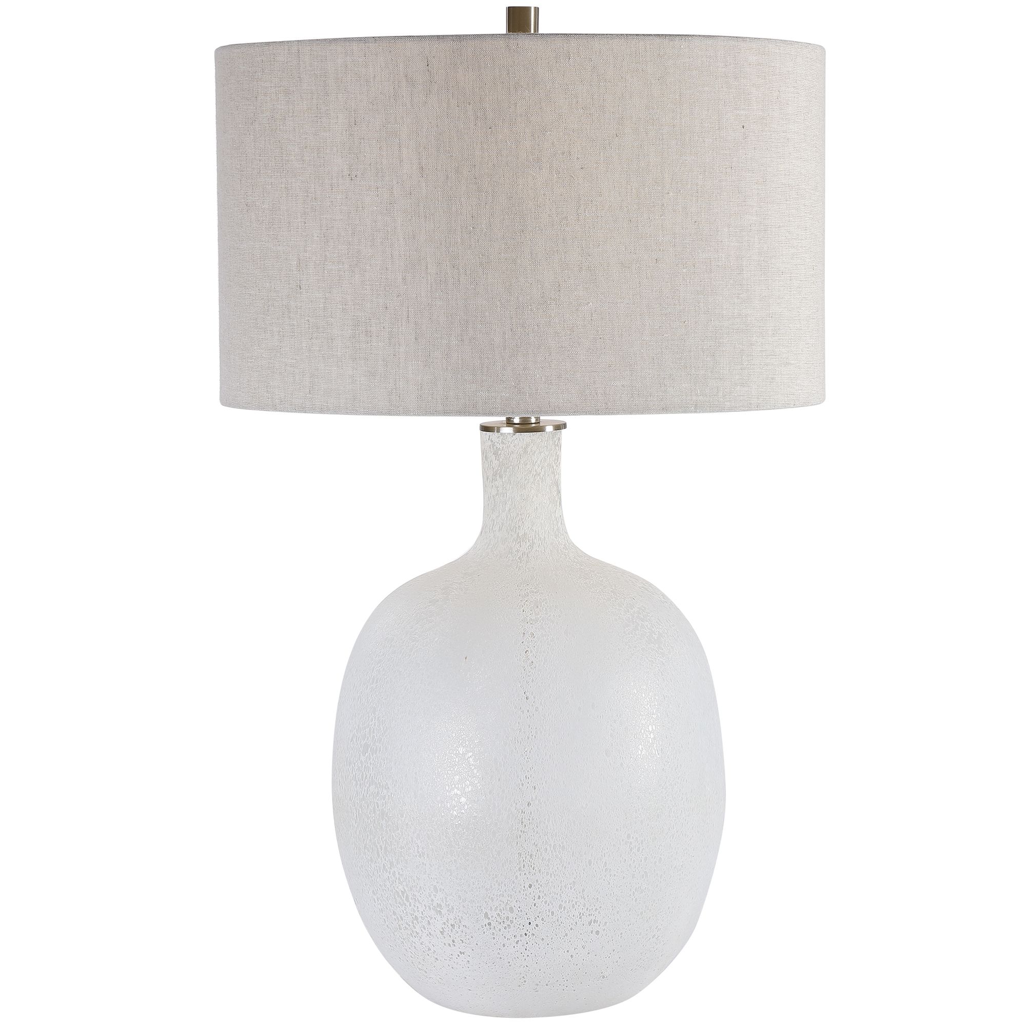 Pearl Frosted Table Lamp - White