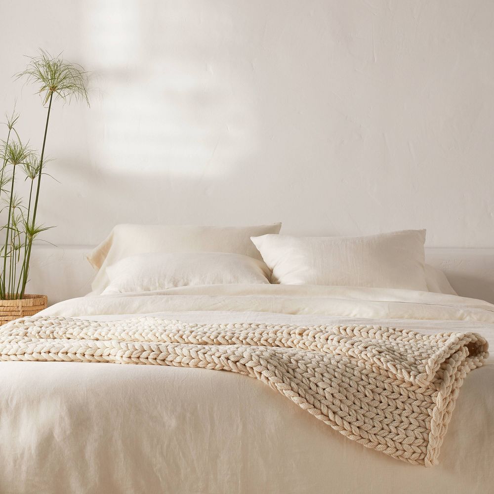 Natural discount bed throw