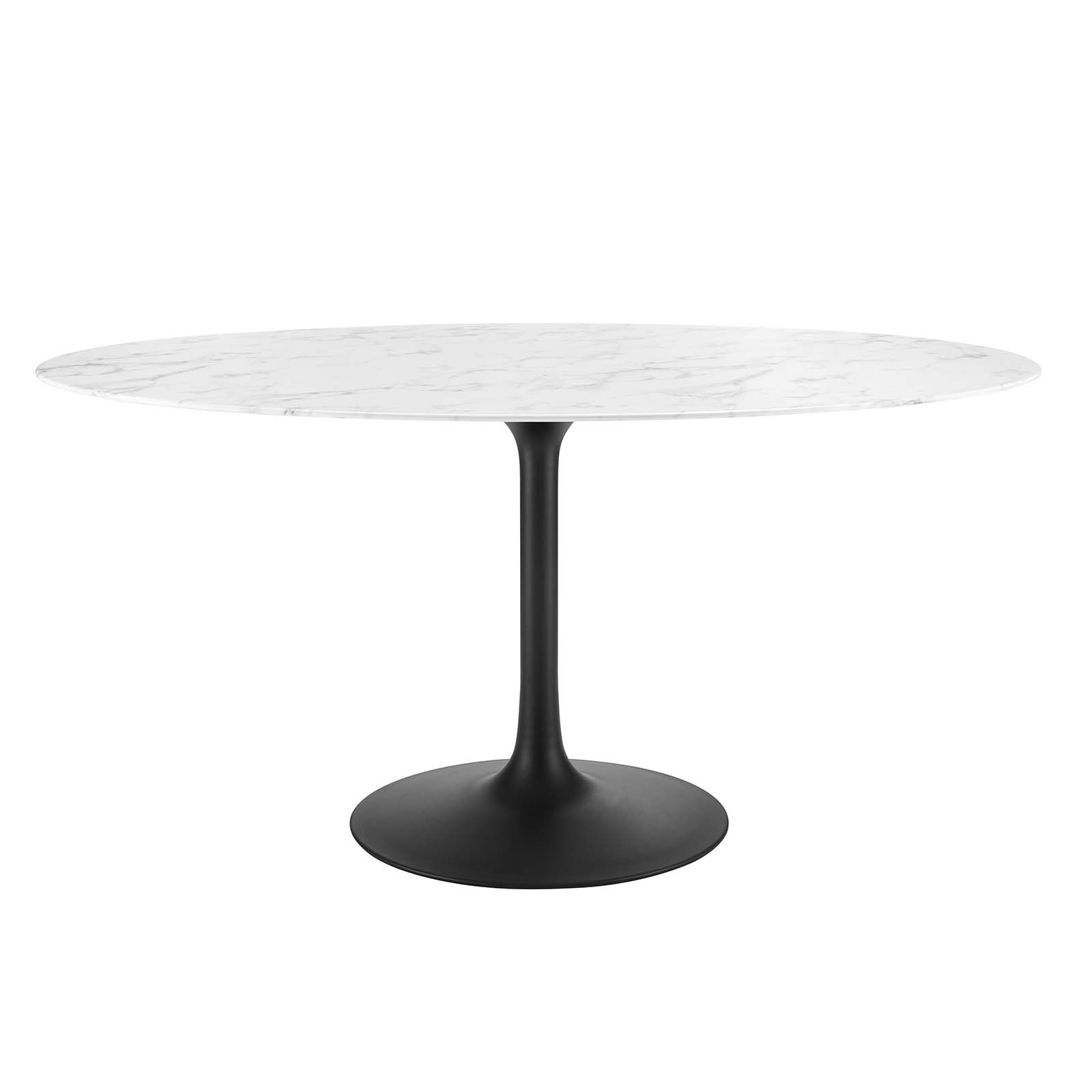 Marble oval tulip dining table online