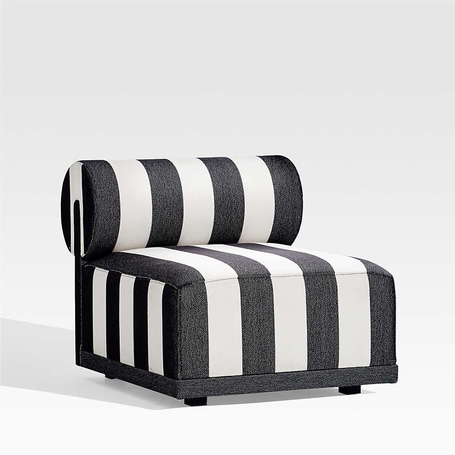 Outdoor Cerca Striped Armless Lounge Chair at allmine