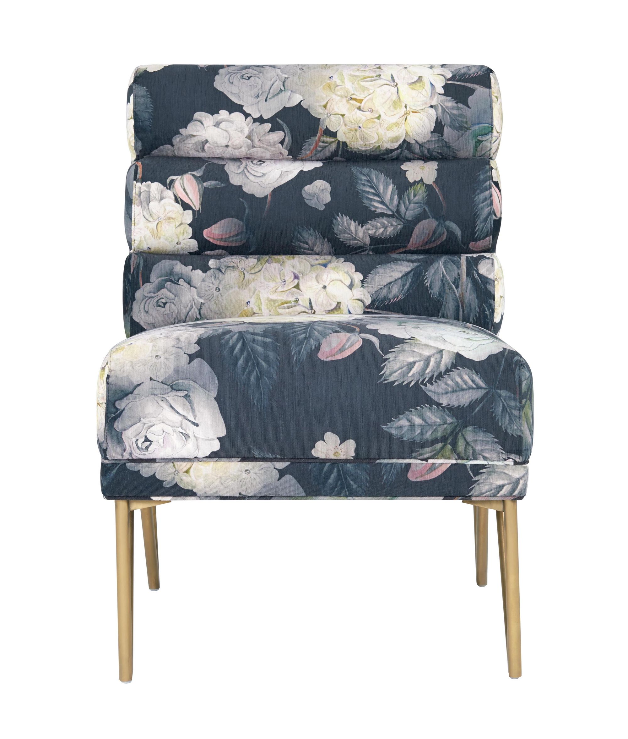 Velvet discount floral chair