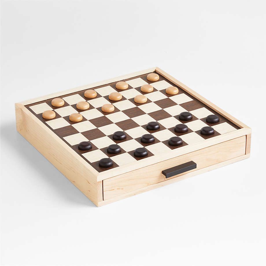 Chess & Checkers Luxe Maple Board Game