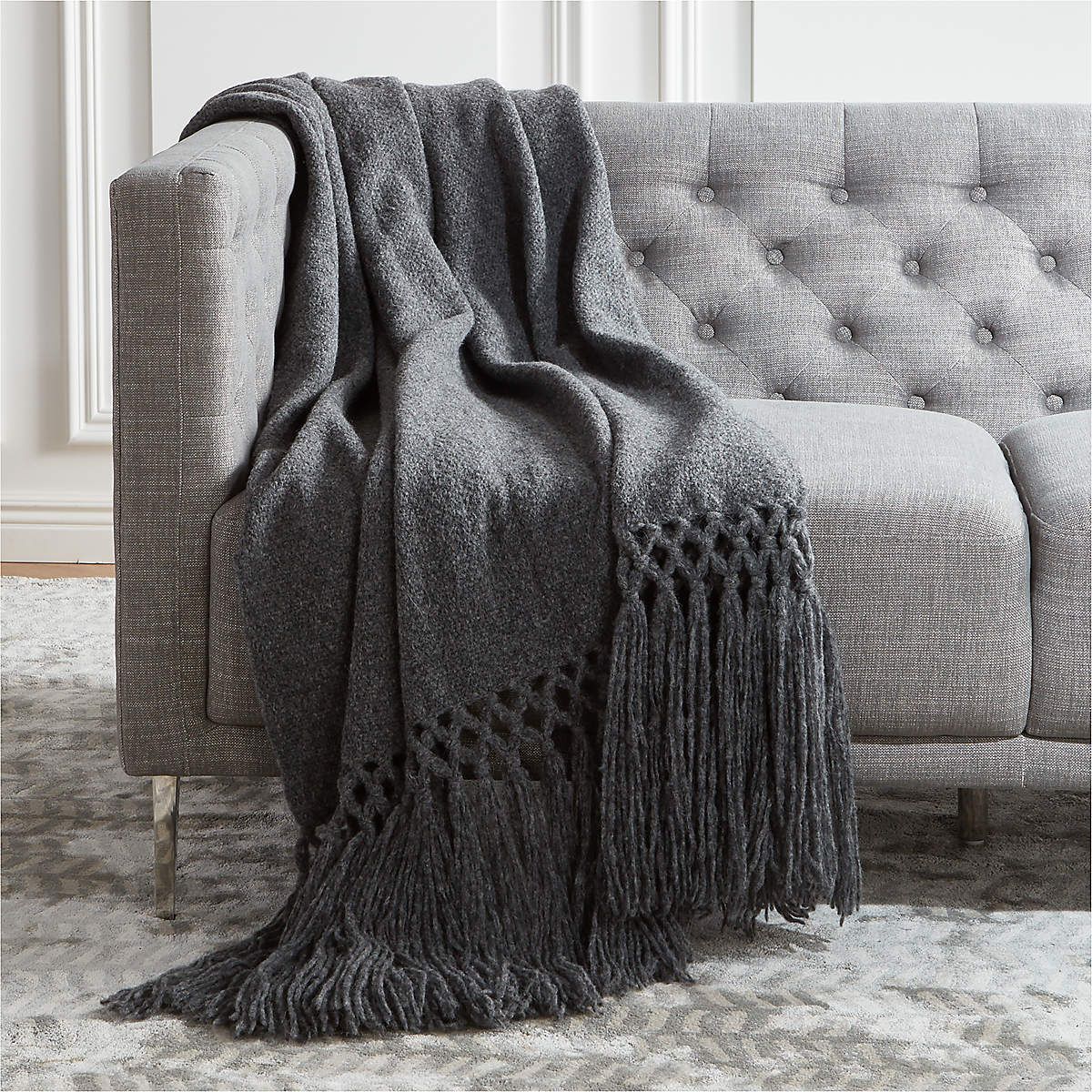 Grey alpaca 2025 throw