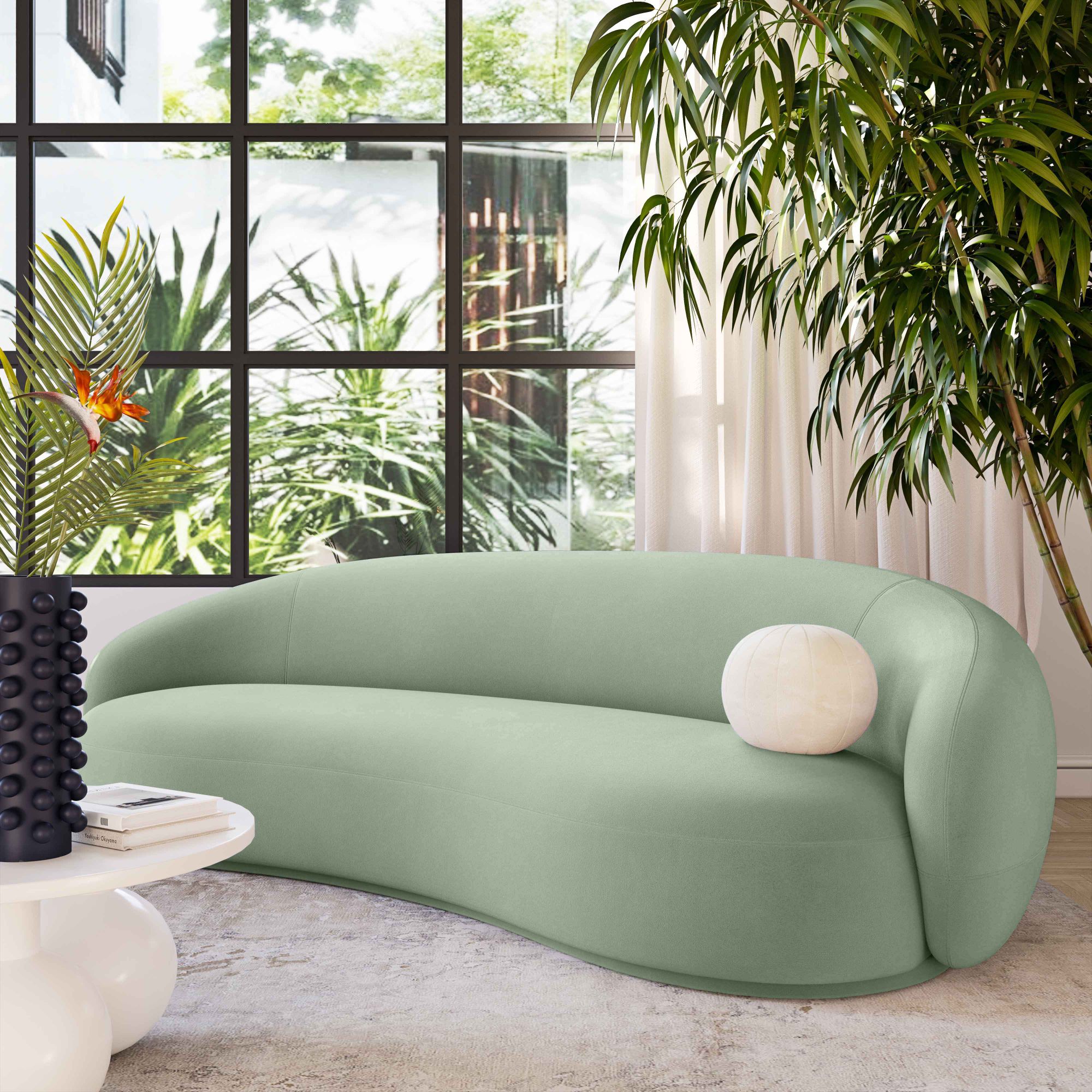 Kendall Moss Green Velvet Sofa at allmine.com