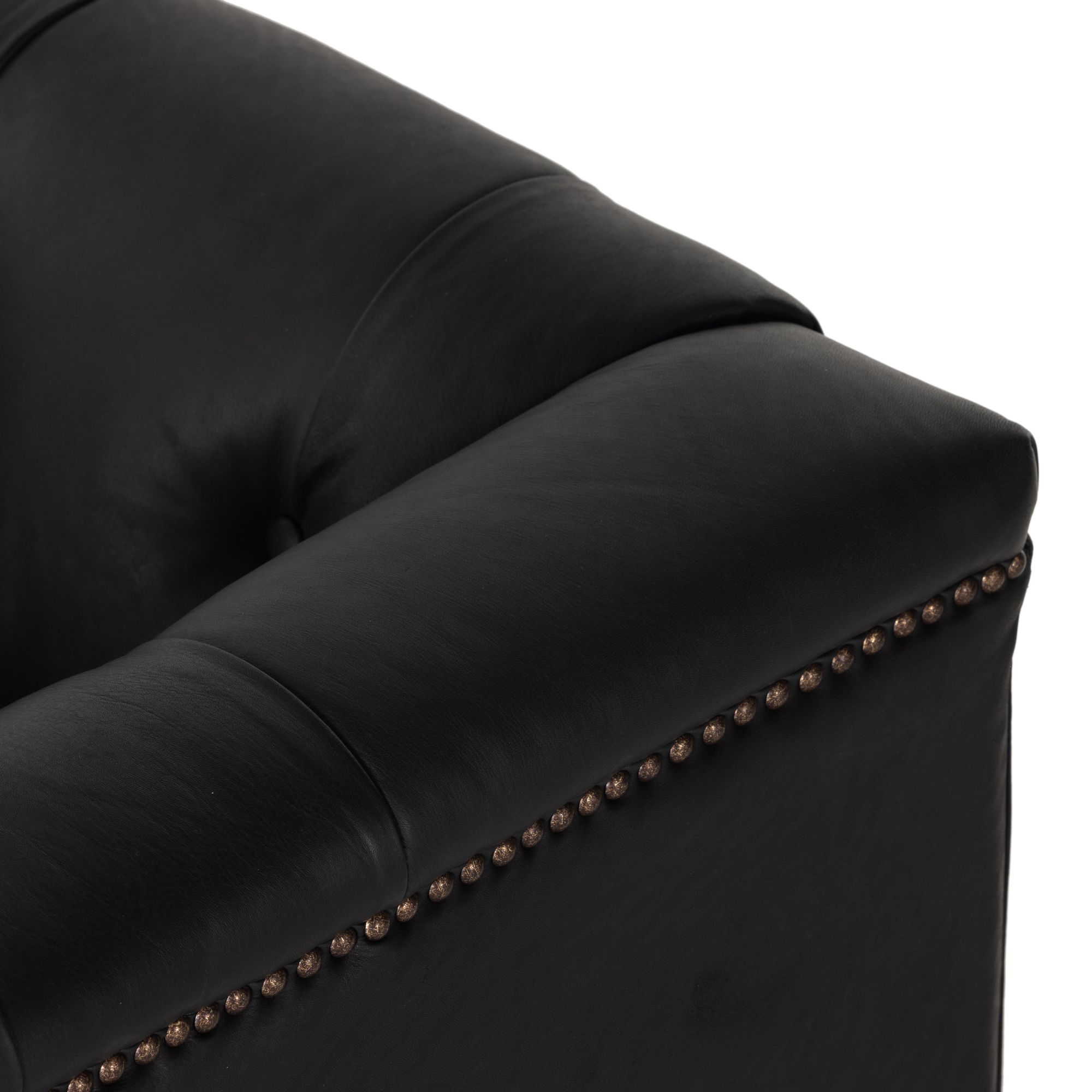 Maxx Black Leather Accent Chair at allmine