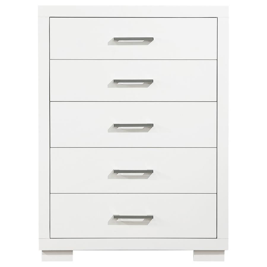 5 drawer chest white gloss discount