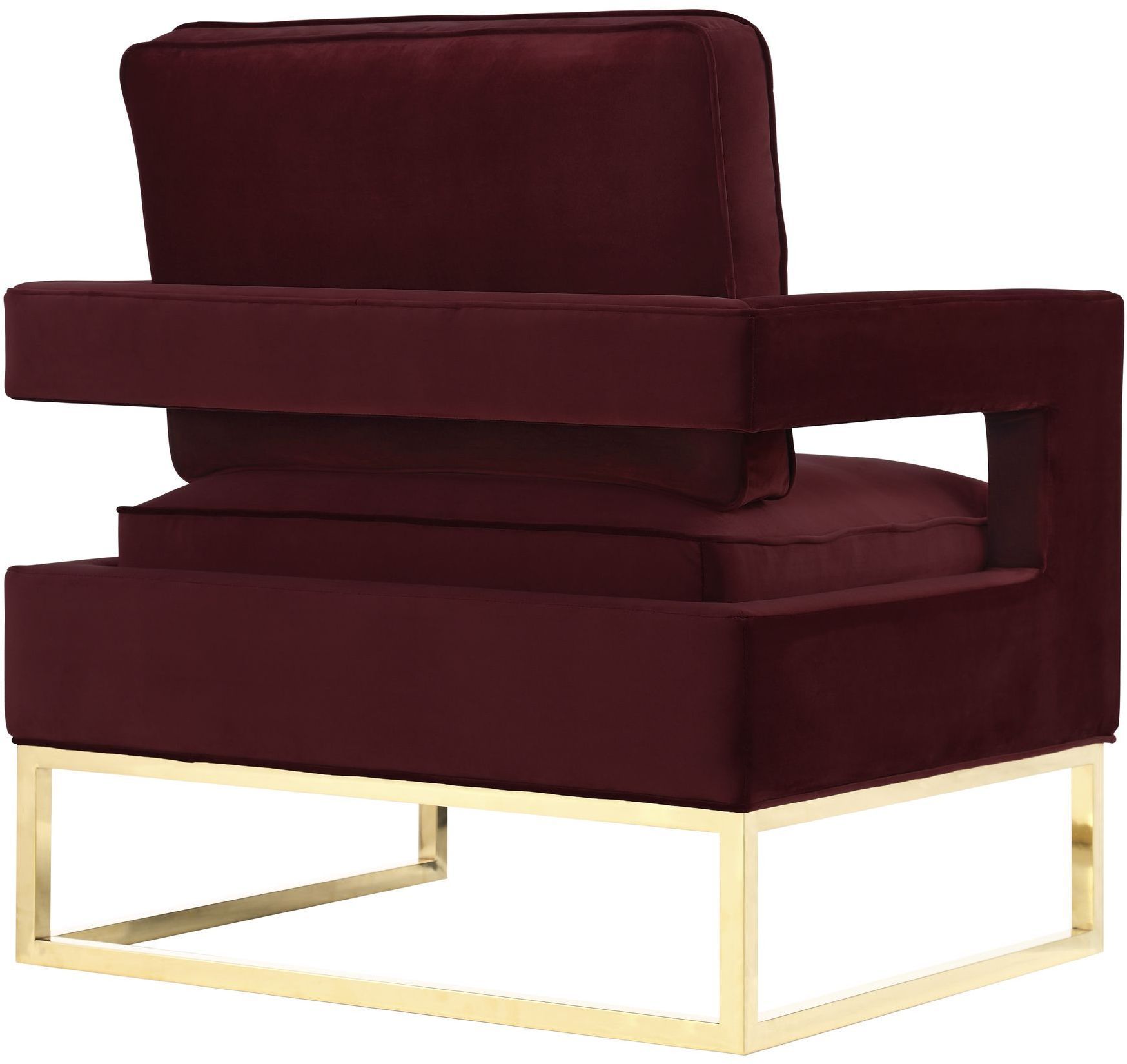 Maroon velvet chair discount