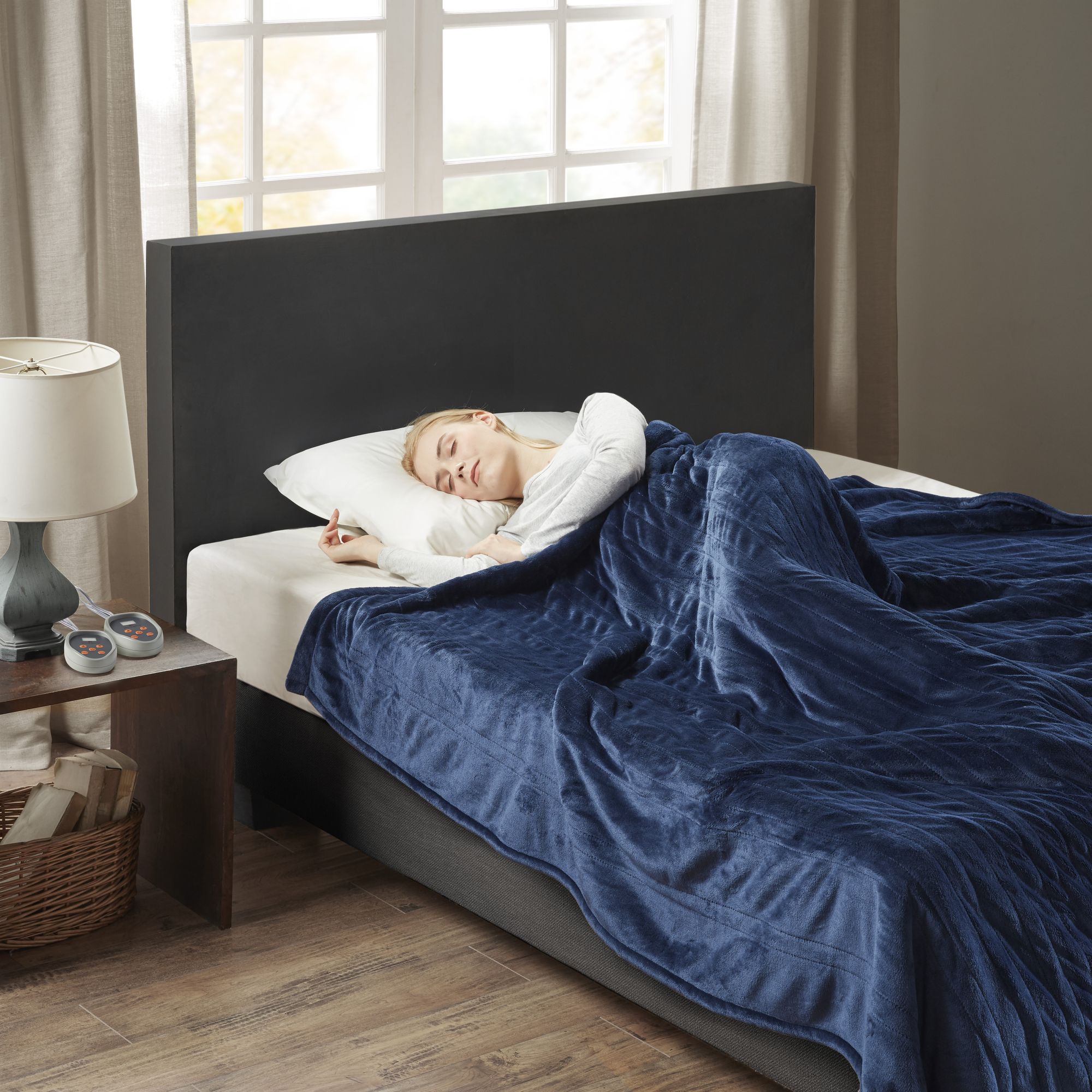 Indigo heated blanket sale