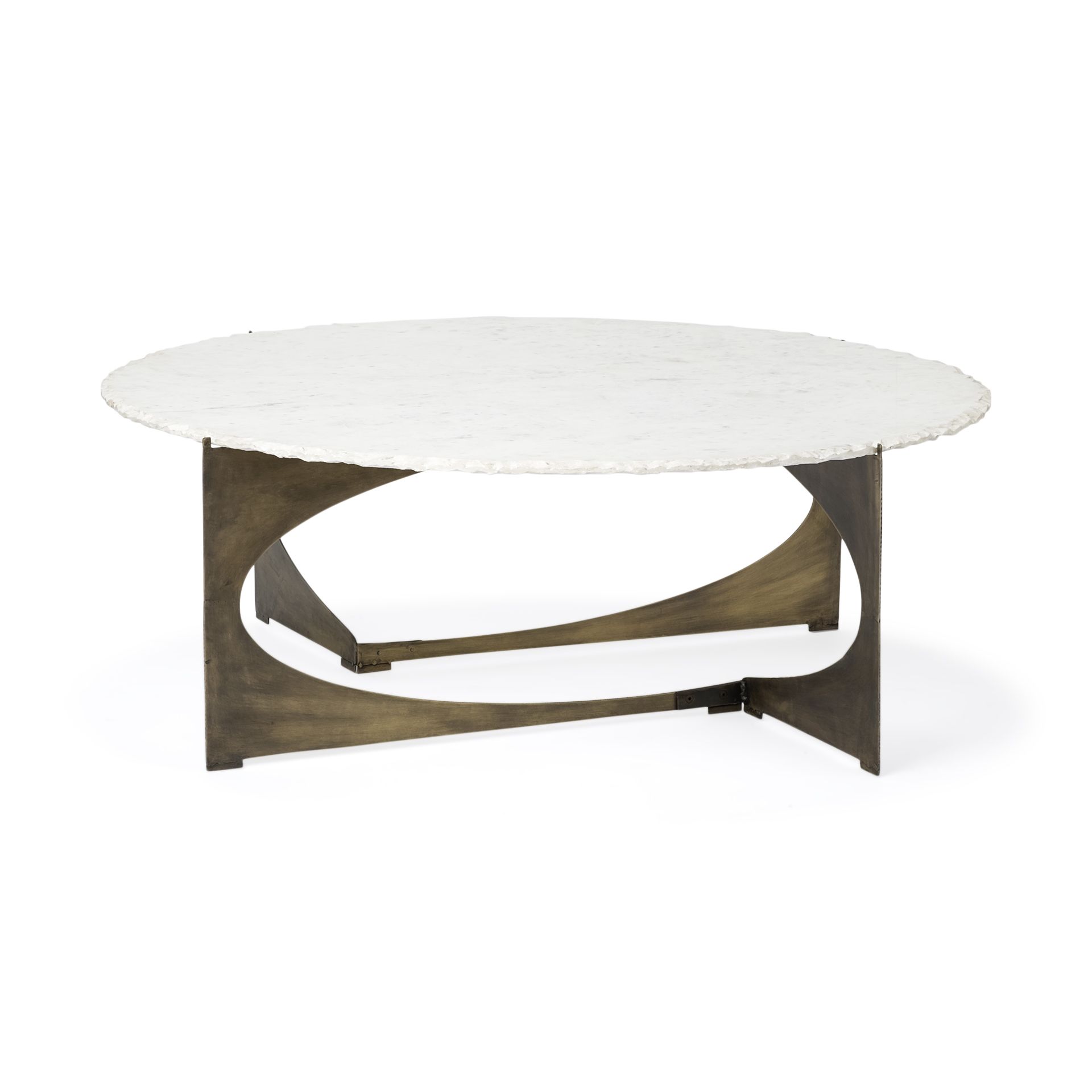 Marble top metal base coffee table discount