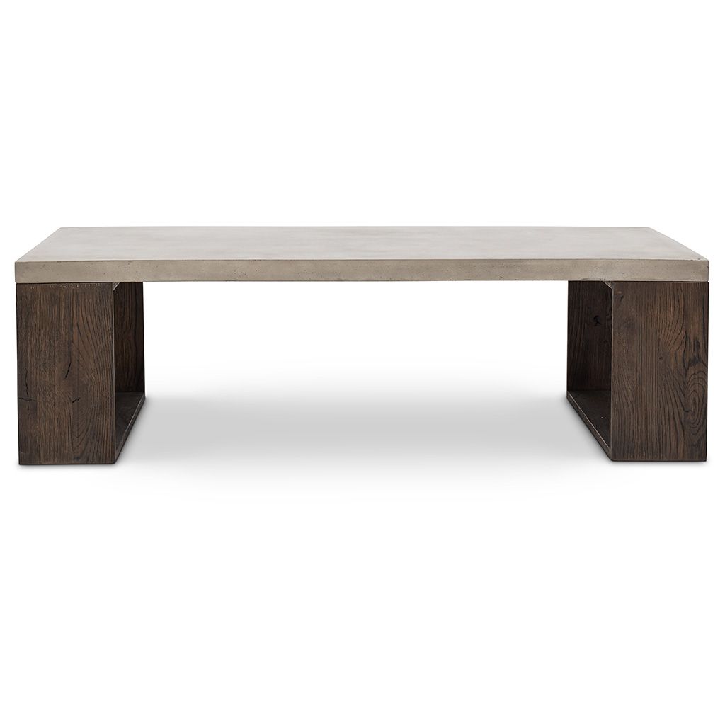 Peyla Coffee Table with Solid Wood & Copper — Stockton Heritage