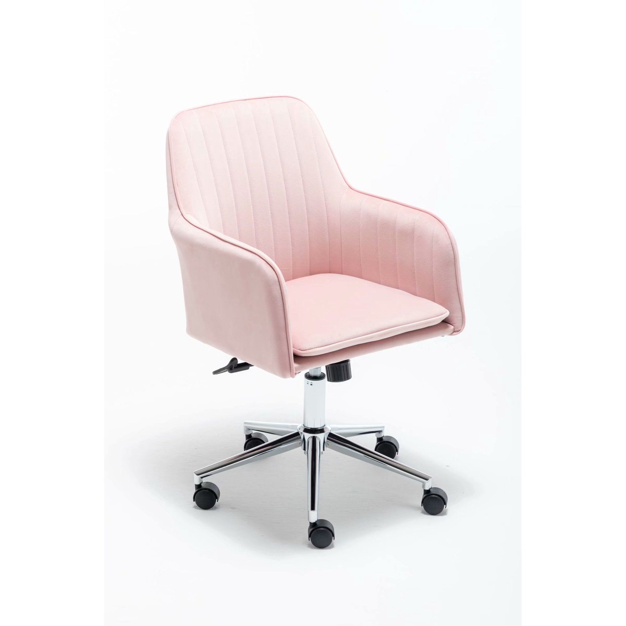 Light pink velvet online desk chair