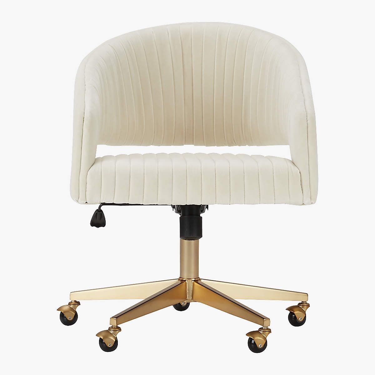 Channel Ivory Velvet Office Chair at allmine