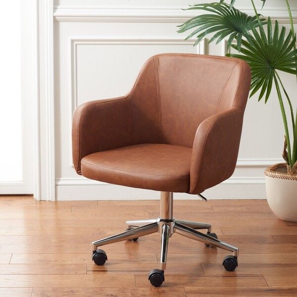 Sanderson Western Leather Desk Chair, King Ranch Furniture