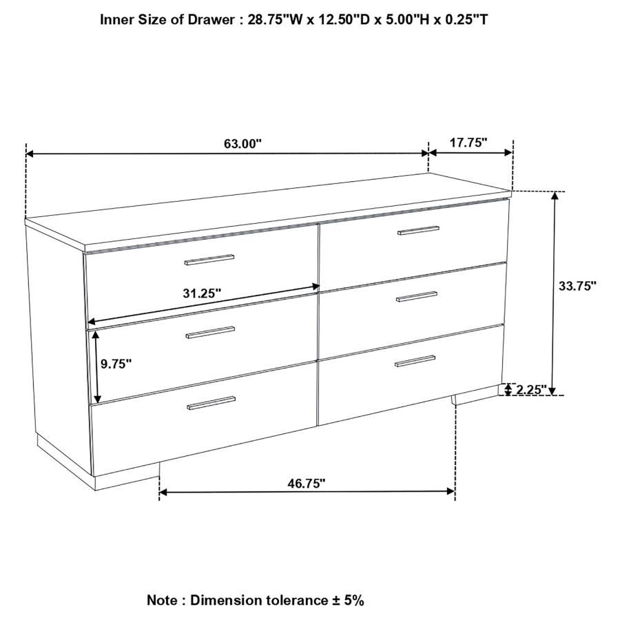 Bude 6-Drawer Dresser at allmine.com