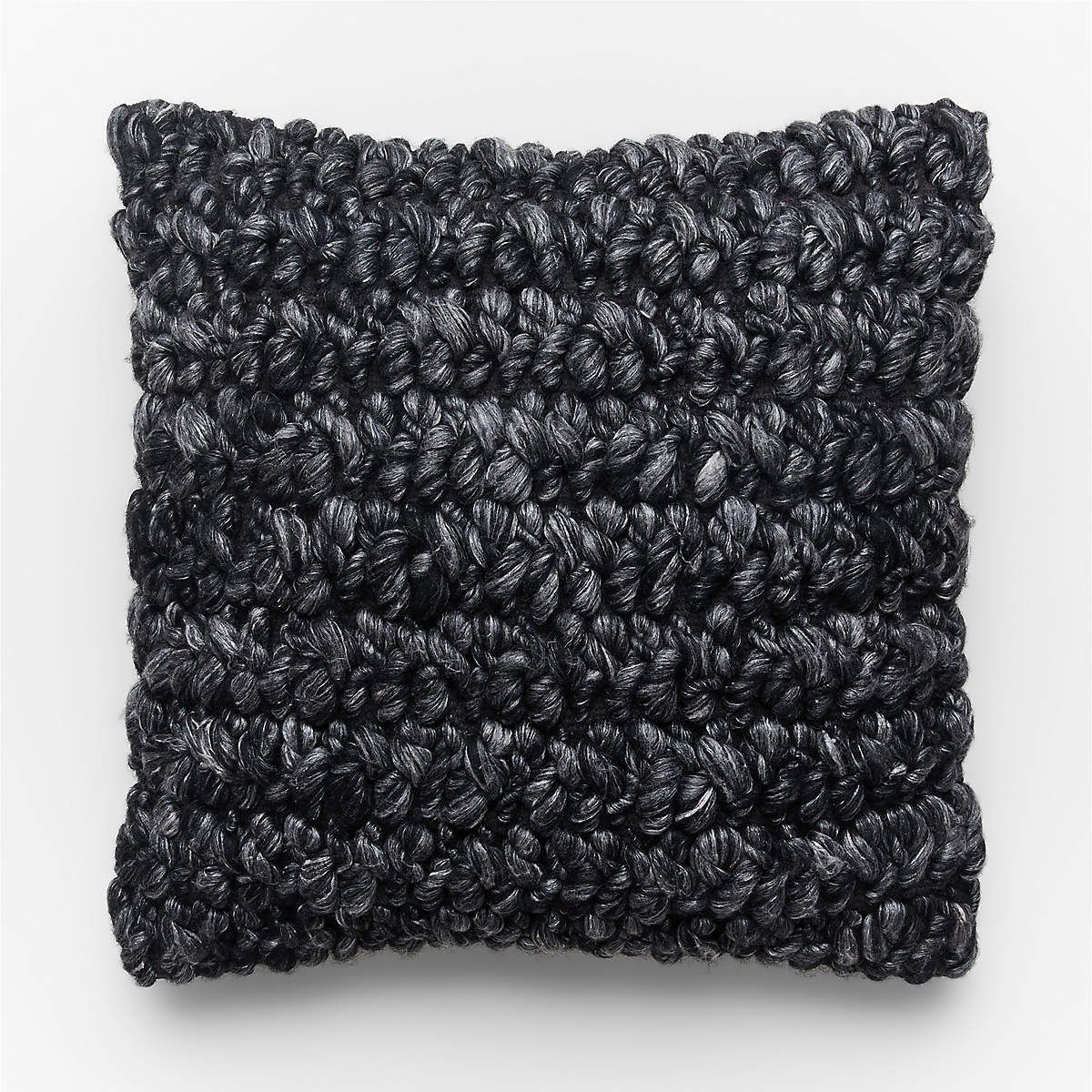 Black best sale knit pillow