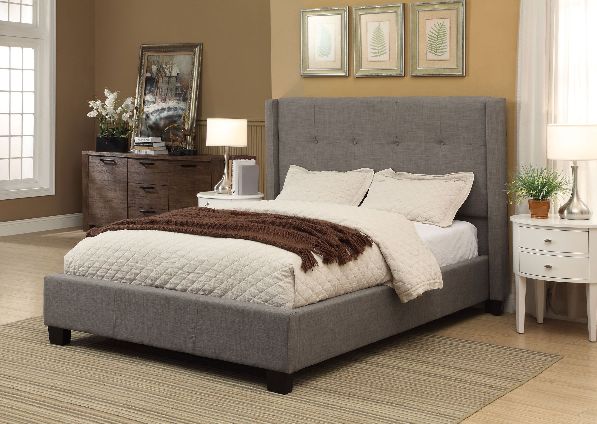Madeleine King-Size Wingback Platform Storage Bed at allmine.com, image size:2000x1421