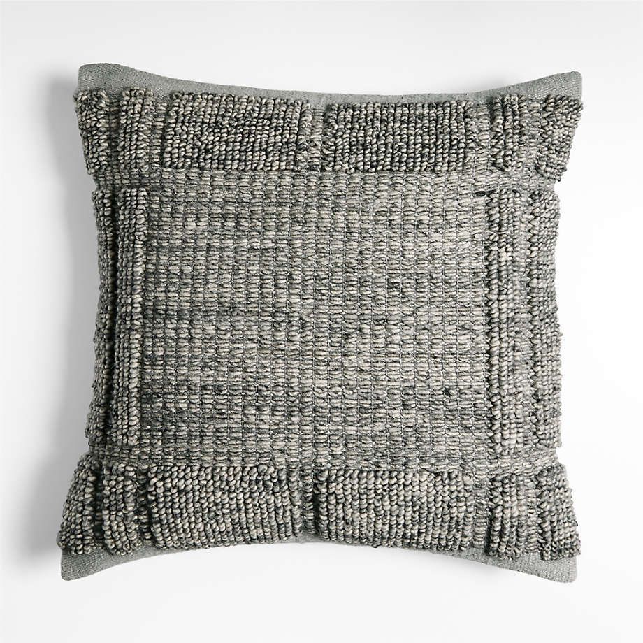 Gray plaid pillow hot sale