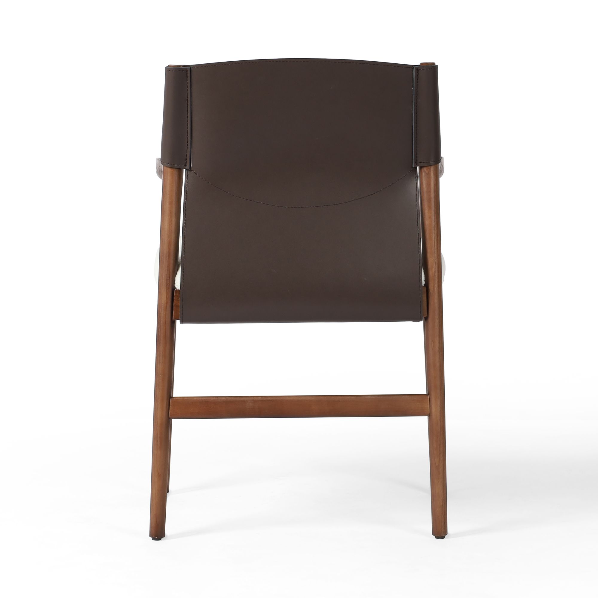 Lulu Dining Chair-Espresso Leather Blend at