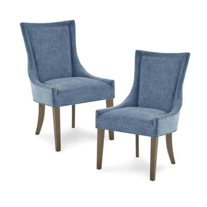 Madison Park Signature Ultra Blue Dining Side Chair set of 2 at