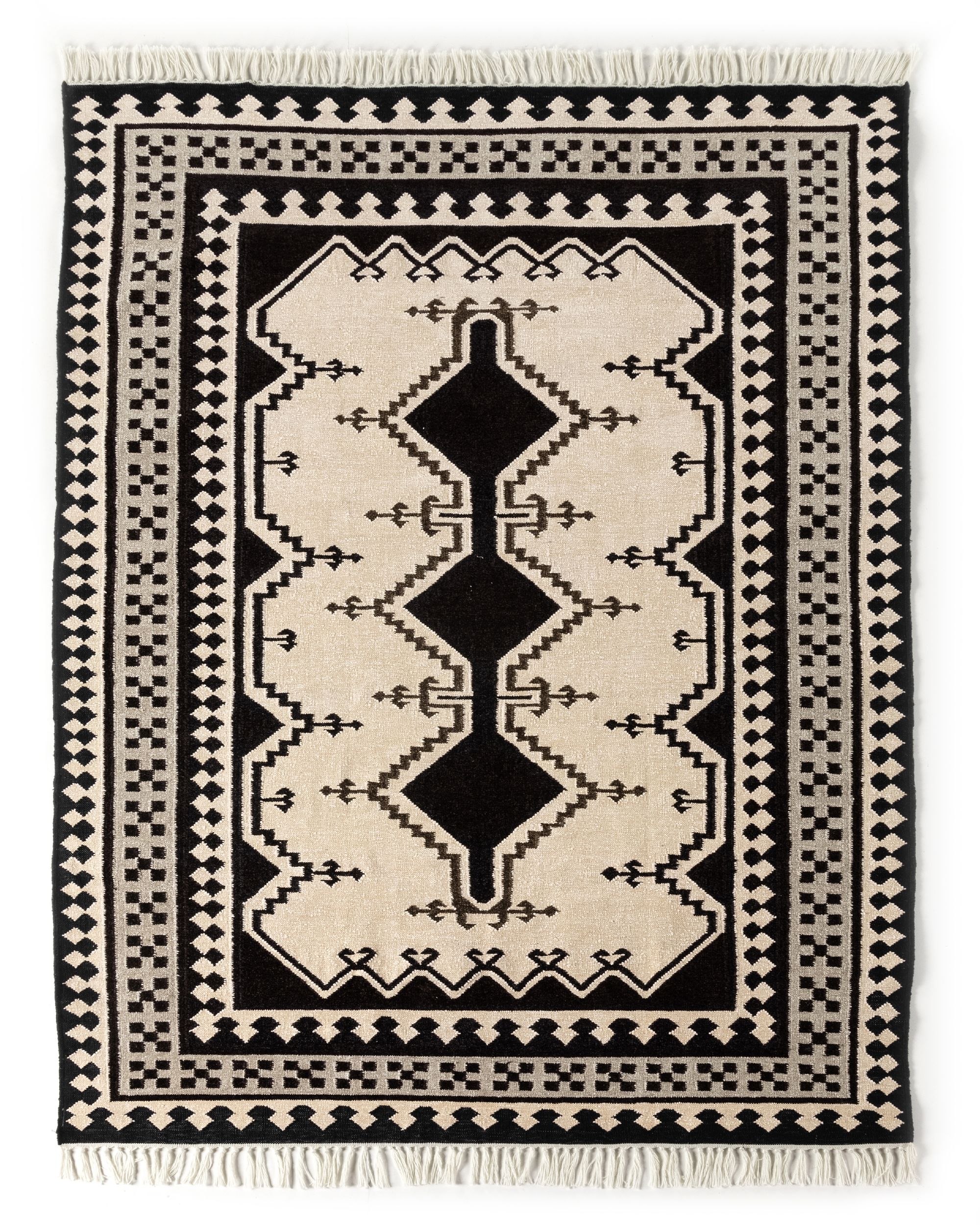 Amazing Ebony Block Rug