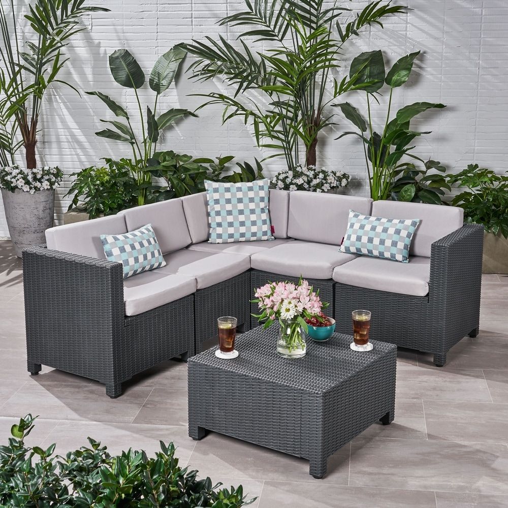 Charlotte rattan corner online sofa