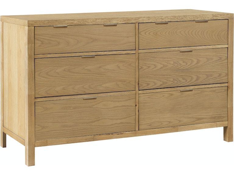 Natural Six Drawer Dresser at