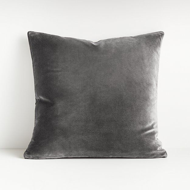 Dark grey 2025 velvet pillow