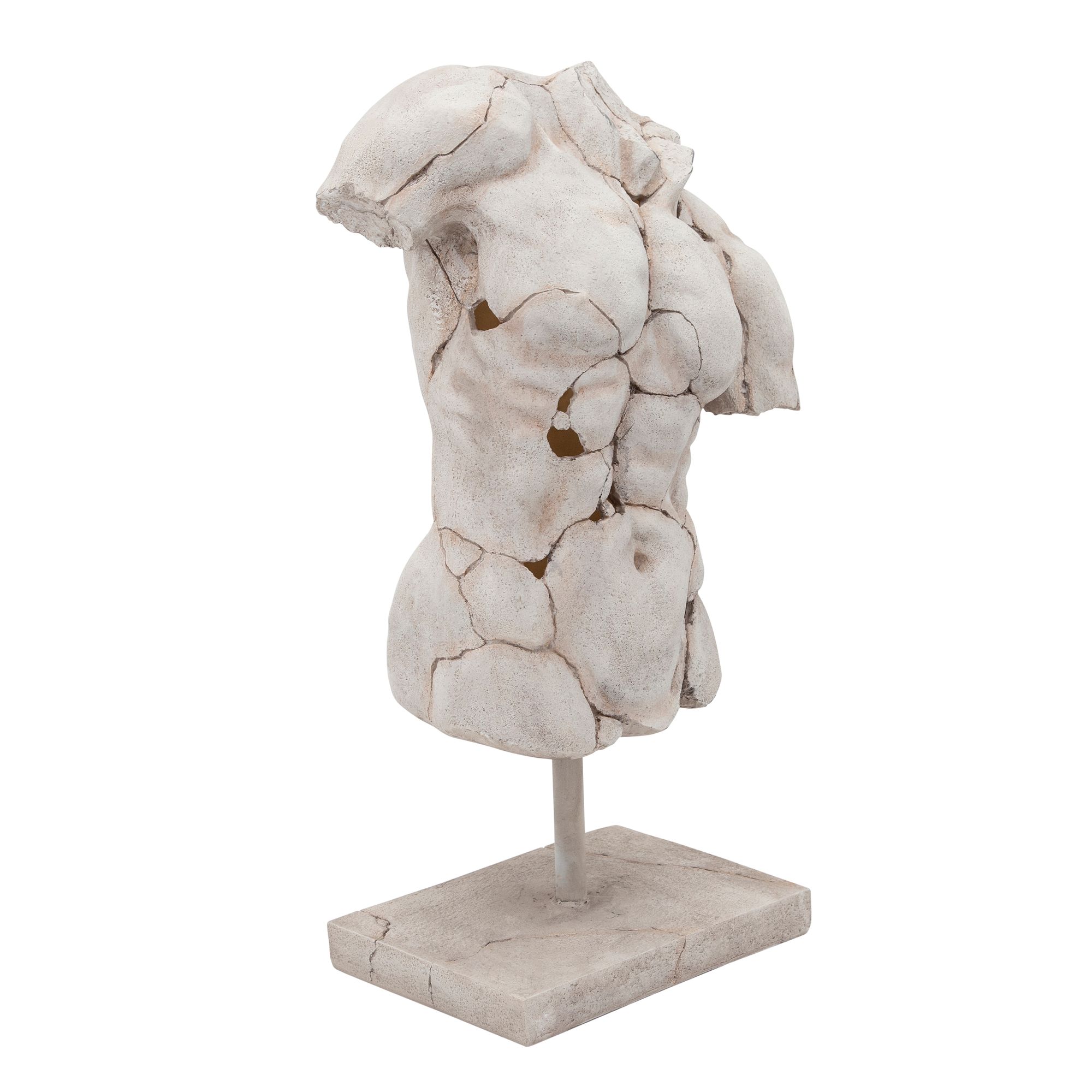 Cracked Torso Sculpture, White at allmine.com