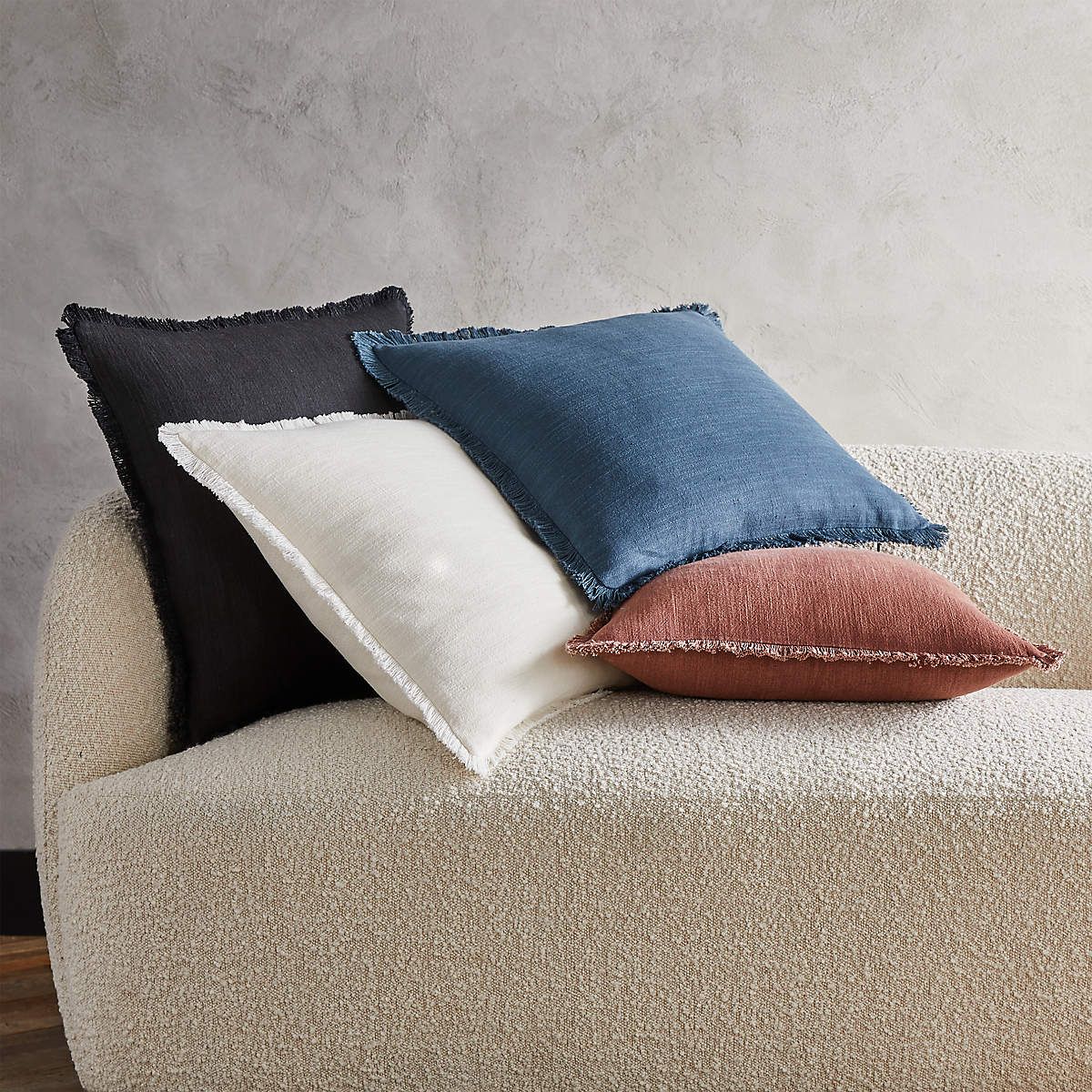 Eyelash throw outlet pillow