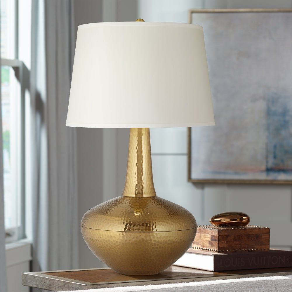 Zuri Hammered Brass Dome Pendant Lamp - World Market