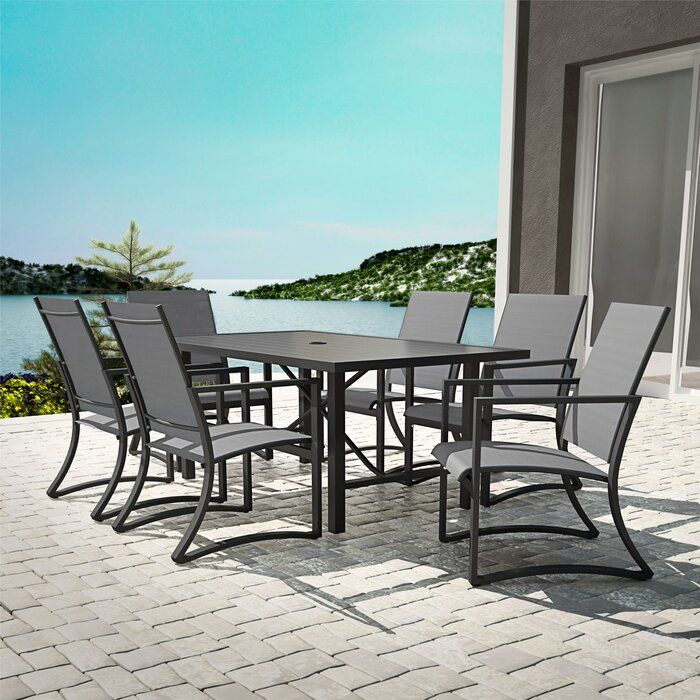 6 person outdoor table and chairs hot sale