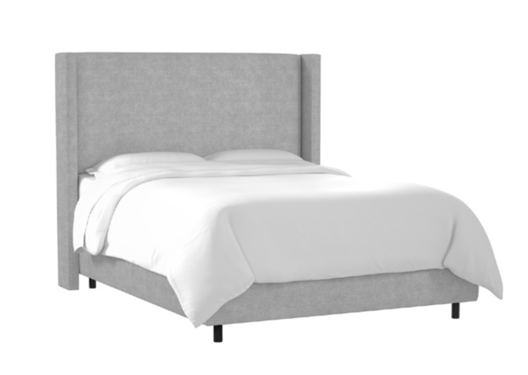 Alrai wingback best sale upholstered platform bed