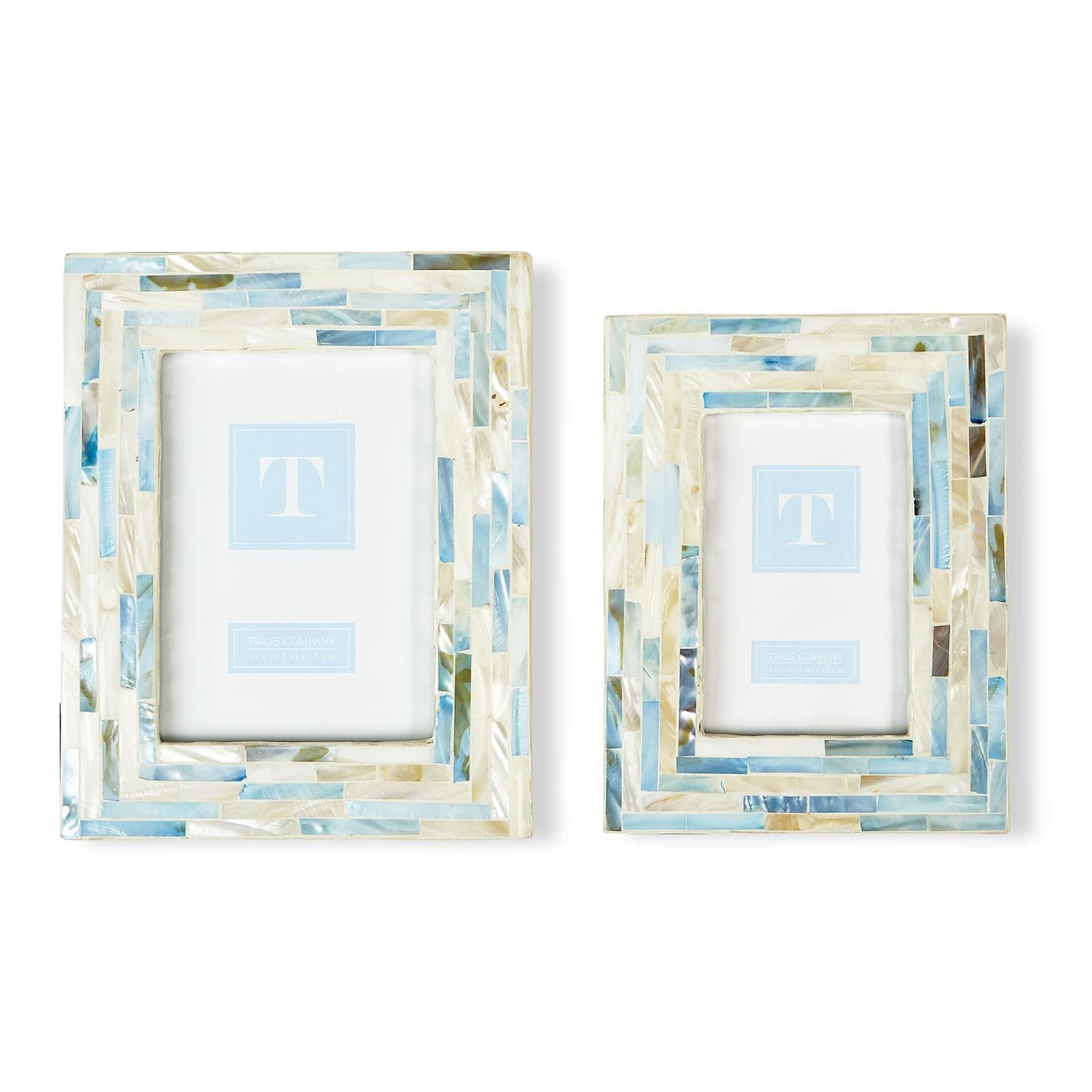 S/2 Tiled MOP Photo Frame Incl 2 Sizes at