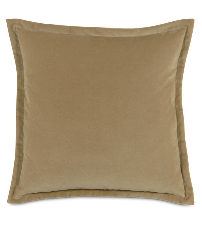 Jackson Taupe Basketweave Leather 23x23 Decorative Throw Pillow