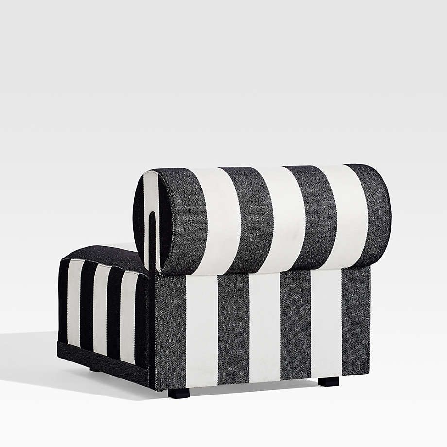 Black and white 2025 striped lounge chair