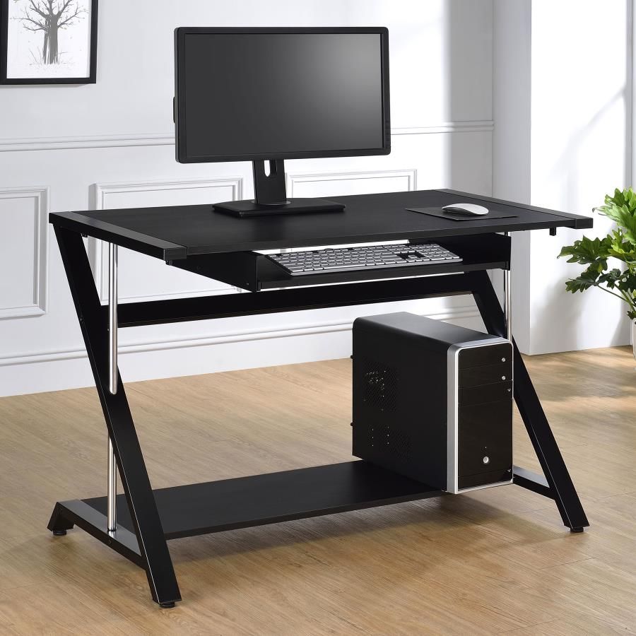 Desk with lower shelf discount