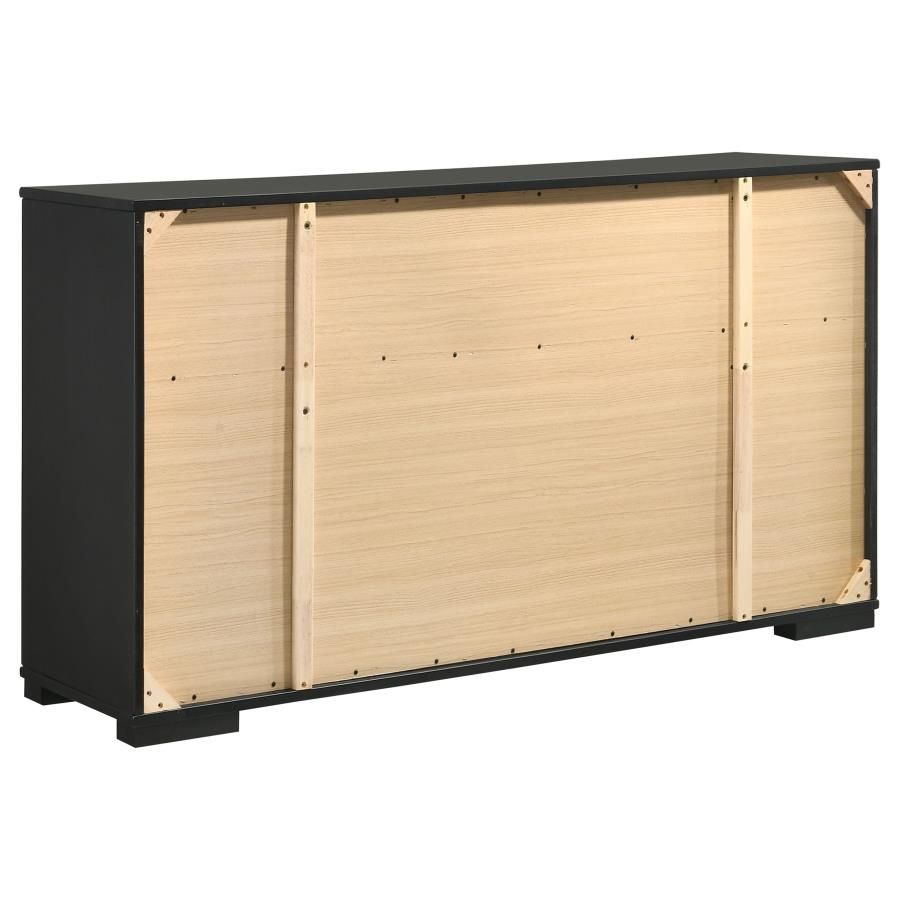 Aarav 6-Drawer Dresser Black at allmine.com