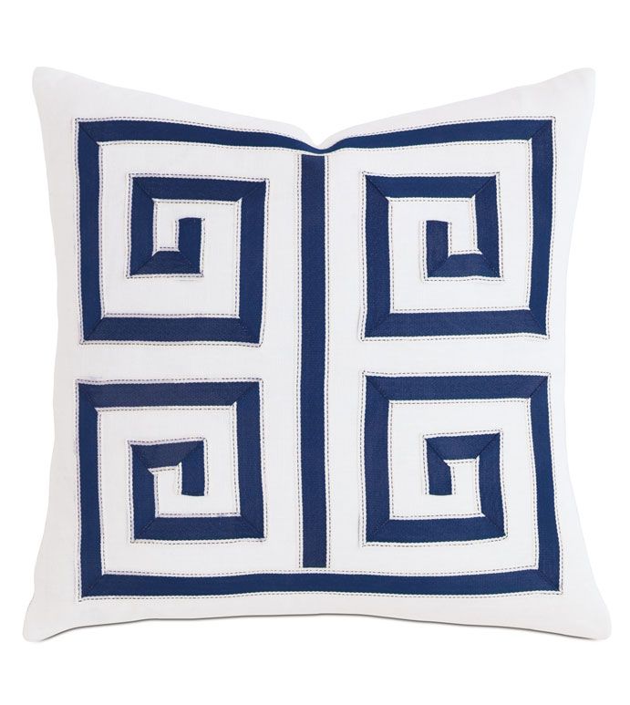 Throw Pillow Cover in BREEZE Navy Blue