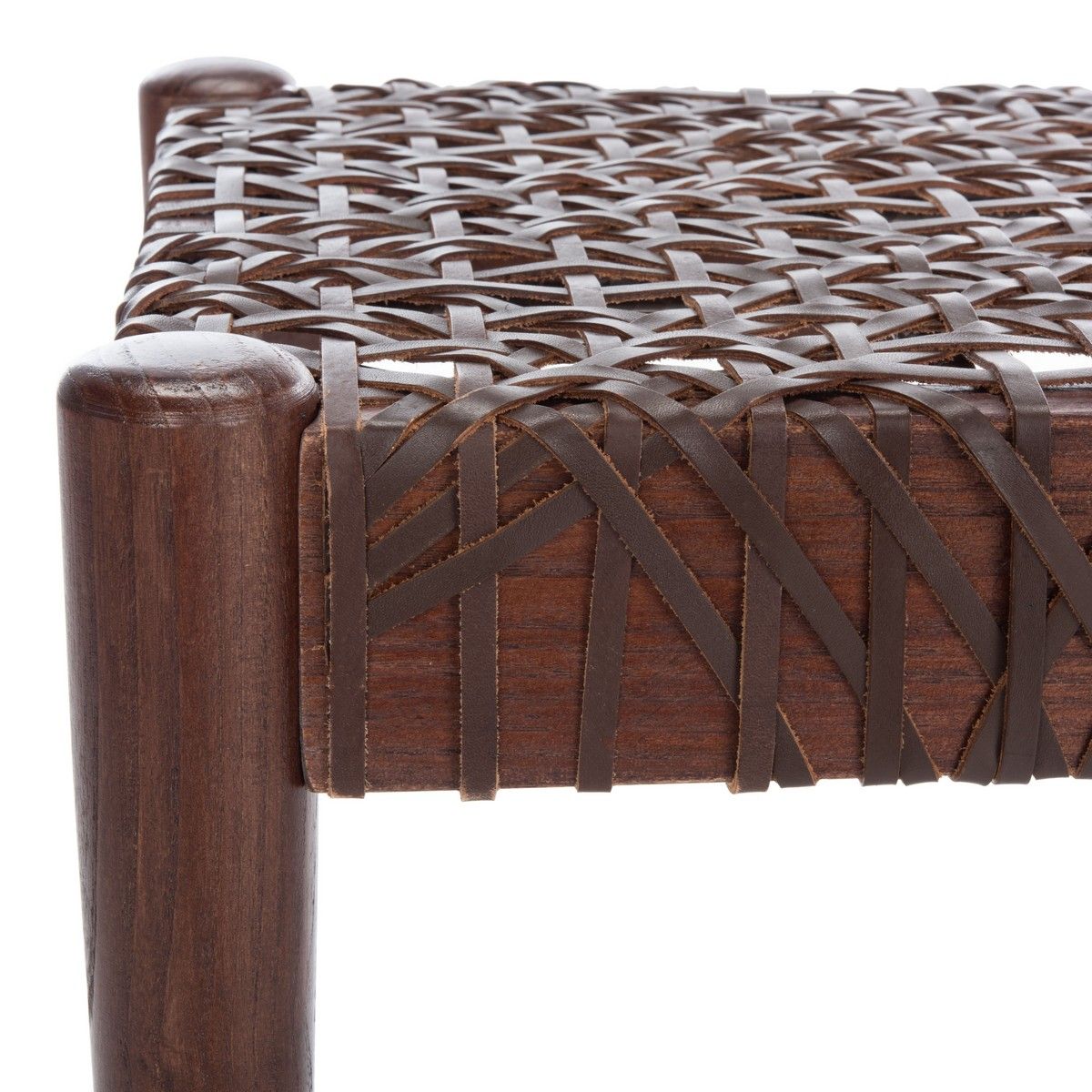 Safavieh bandelier deals leather weave bench