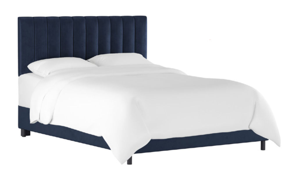 Ashton Bed (King - Navy Blue), Mid in Mod