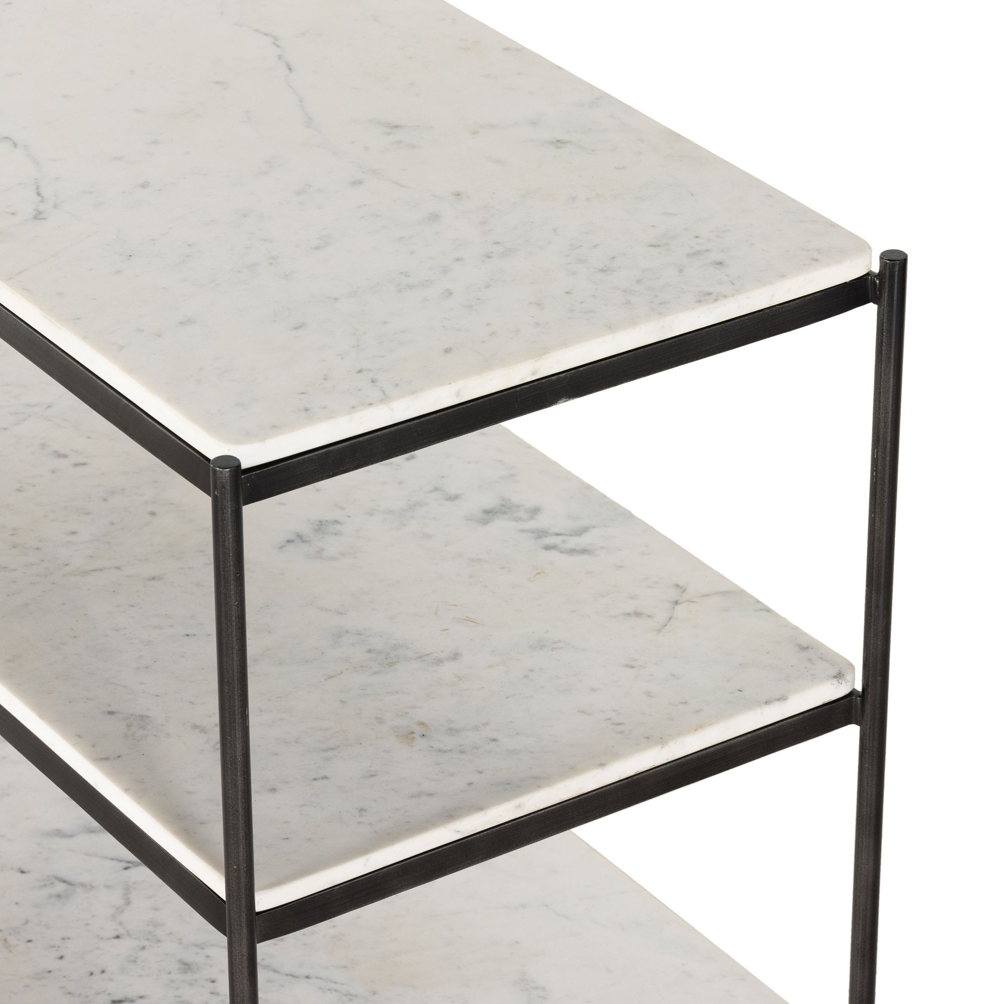 Carlisle Bedside Table, Carrara Marble