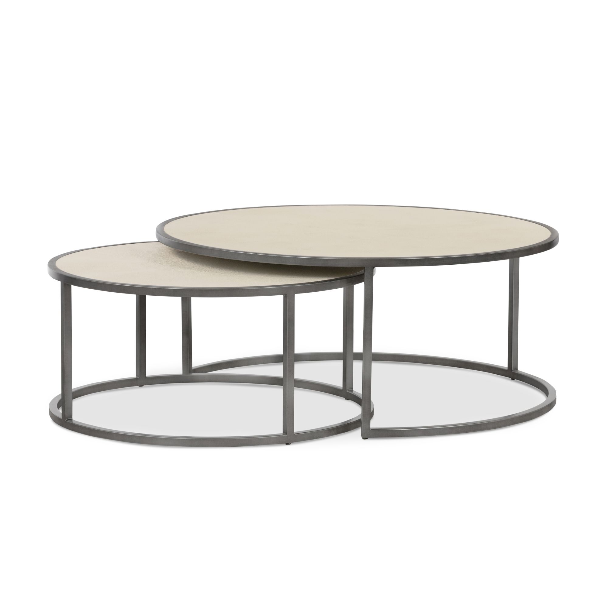 Shagreen Beige Iron Coffee Table at allmine