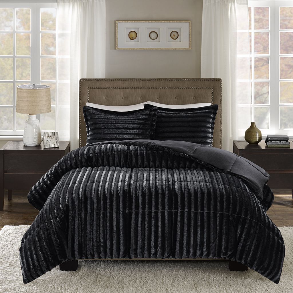Madison Park Duke Faux Fur Comforter
