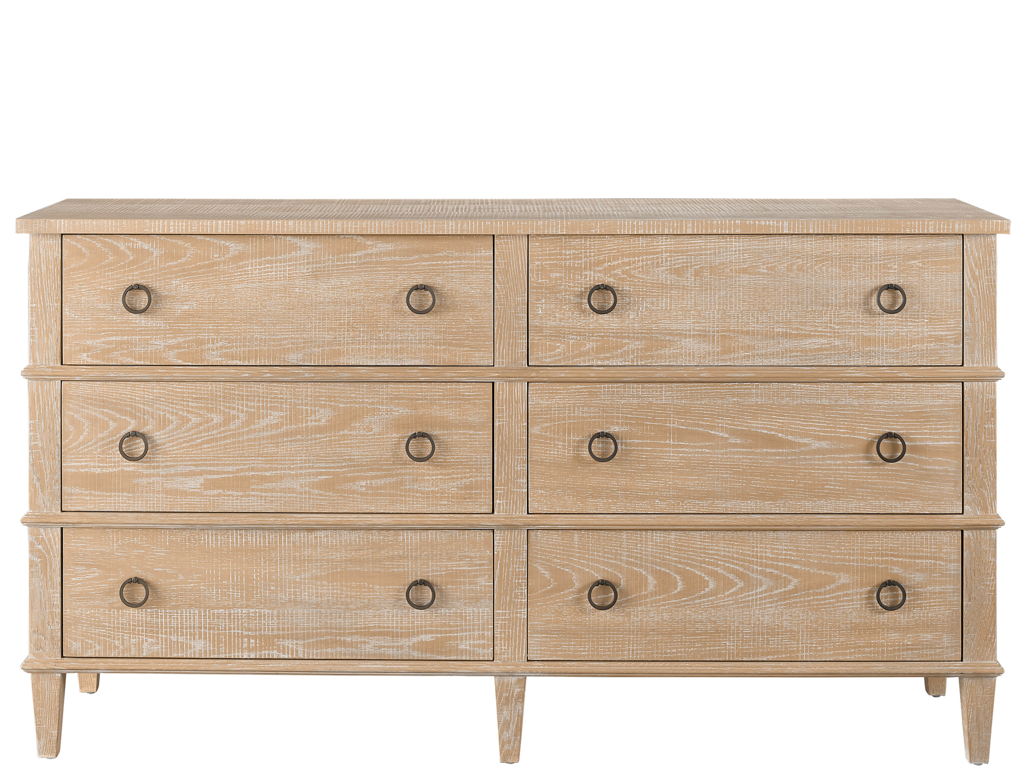 Alaterre Simplicity White Pine 6-Drawer Dresser/TV Stand Dresser AJSP03WH