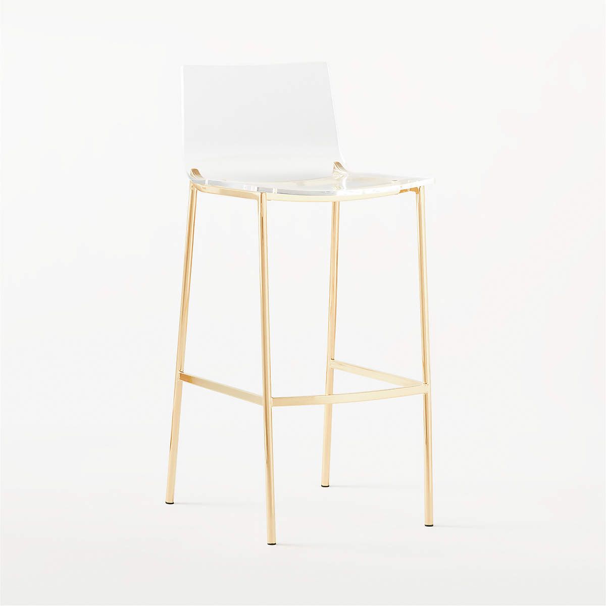 Clear gold best sale bar stools