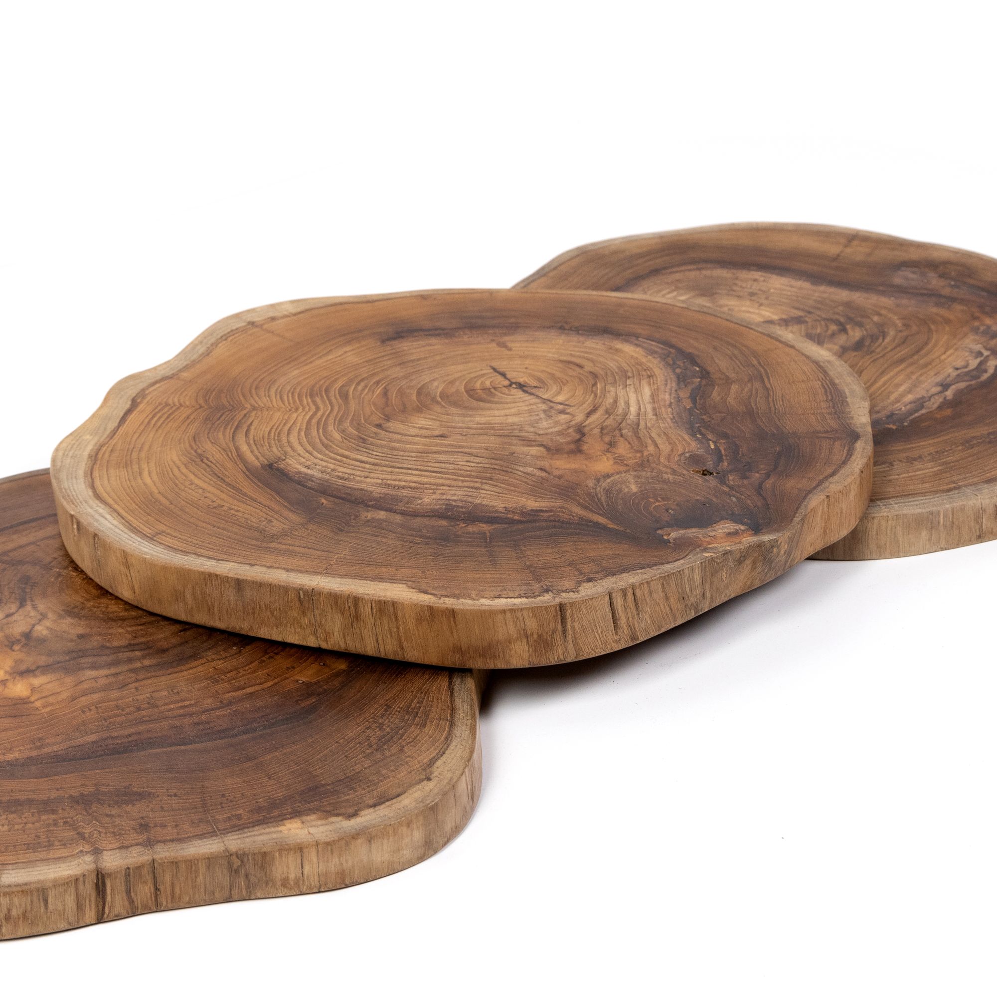 Outlet Natural Shape Teak Tray