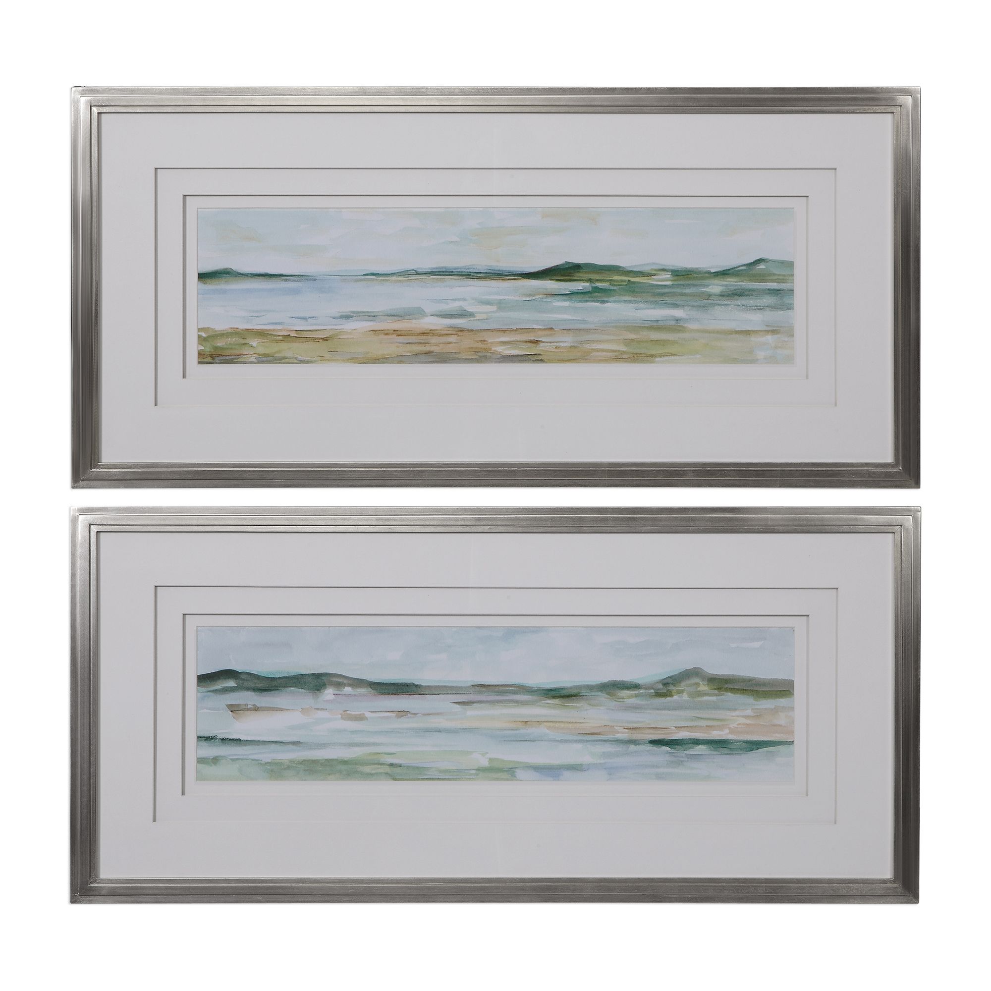 Panoramic Seascape Framed Prints Set/2 at